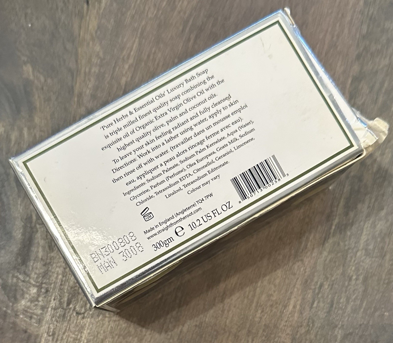 Organic Olive Oil Luxury Bath Soap Pure Herbs & And Essential Oils NEW