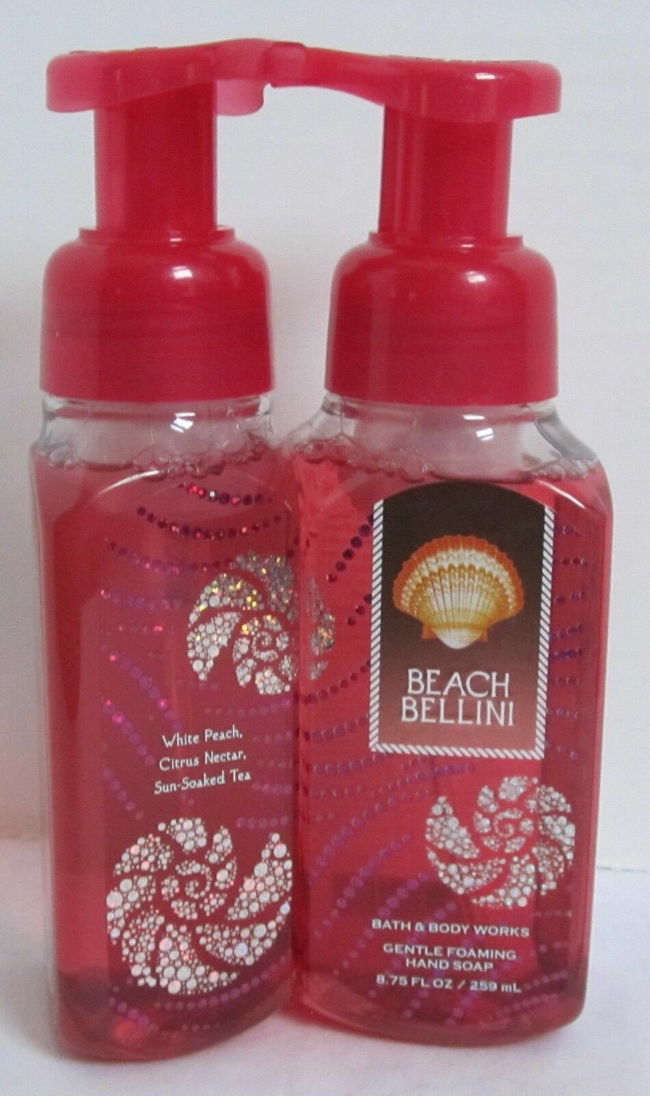 Bath & Body Works Gentle Foaming Hand Soap Lot Set of 2 BEACH BELLINI