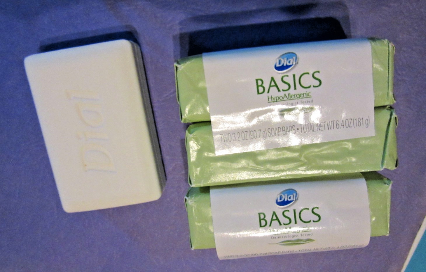 Discontinued Dial Basics Soap 3 wrapped 1 unwrapped Brand New