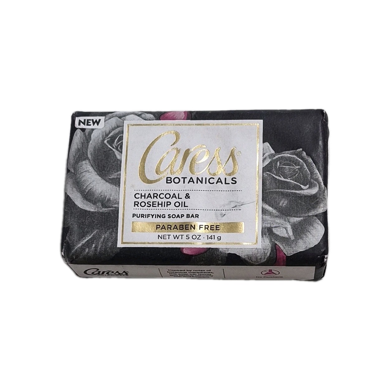 NIP Caress Botanicals Purifying Bar Soap Paraben Free Charcoal & Rosehip Oil 5oz