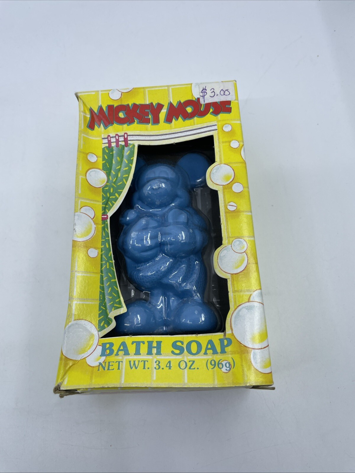 Vintage 1990 Walt Disney Company/Cosrich Inc. Mickey Mouse Bath Soap-3.4oz 1/2