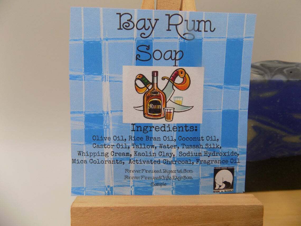 Bay Rum / Bar Soap / Men’s Soap / Soap For Men / Activated Charcoal Soap