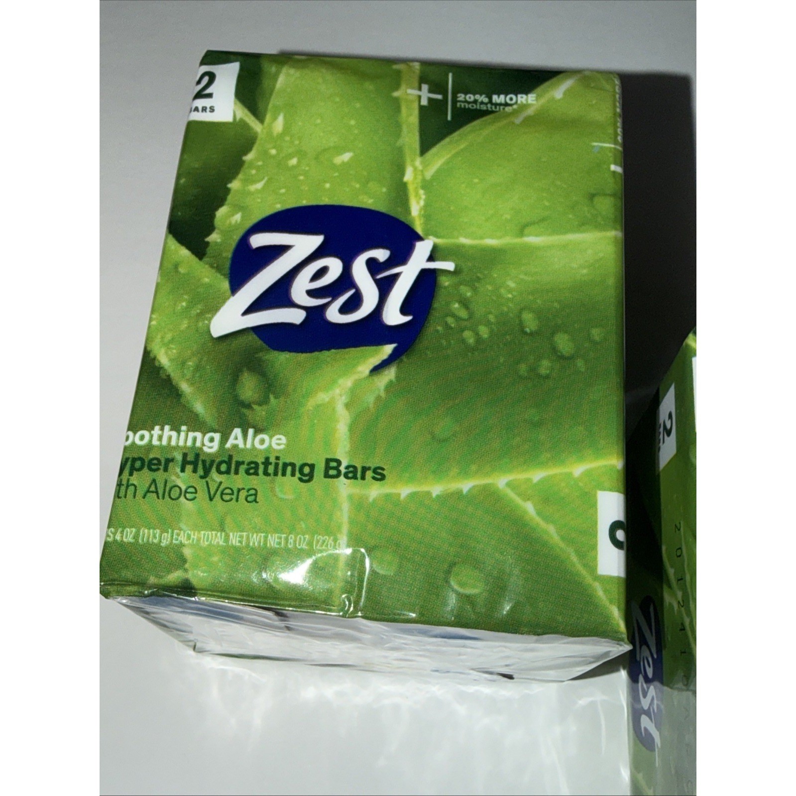 Zest Soothing Aloe Hyper Hydrating Bar Soap with Aloe Vera 4oz 6 Bars Total