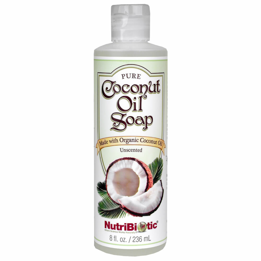 NutriBiotic – Organic Coconut Oil Soap, Unscented – Free of Parabens & Sulfates