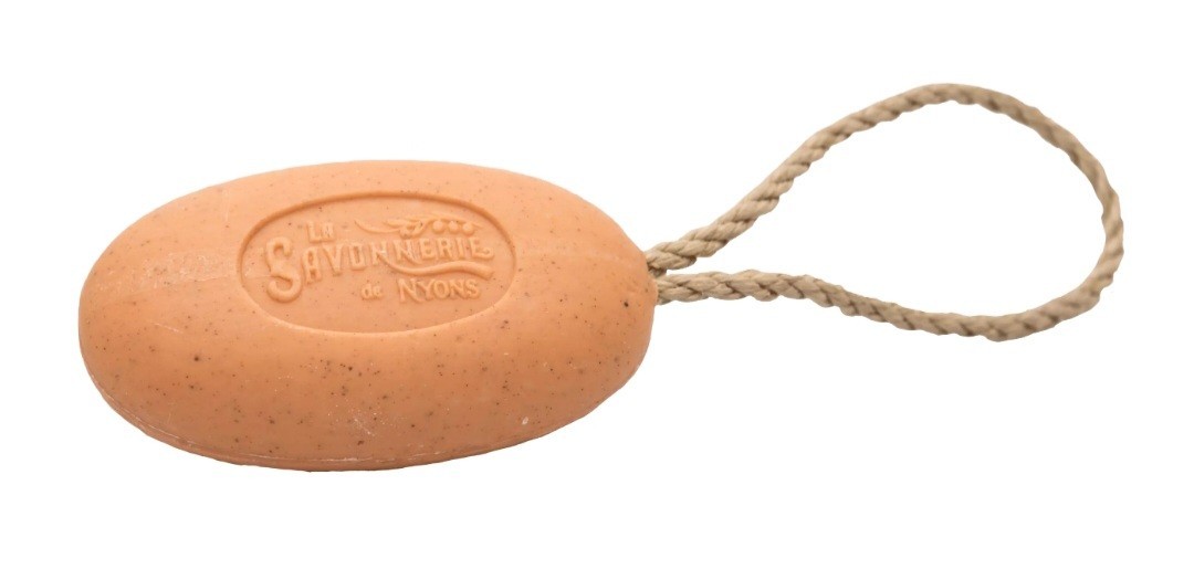 La Savonnerie de Nyons Savon Corde Apricot Kernels 7.05 Oz Bar Soap on a Roap