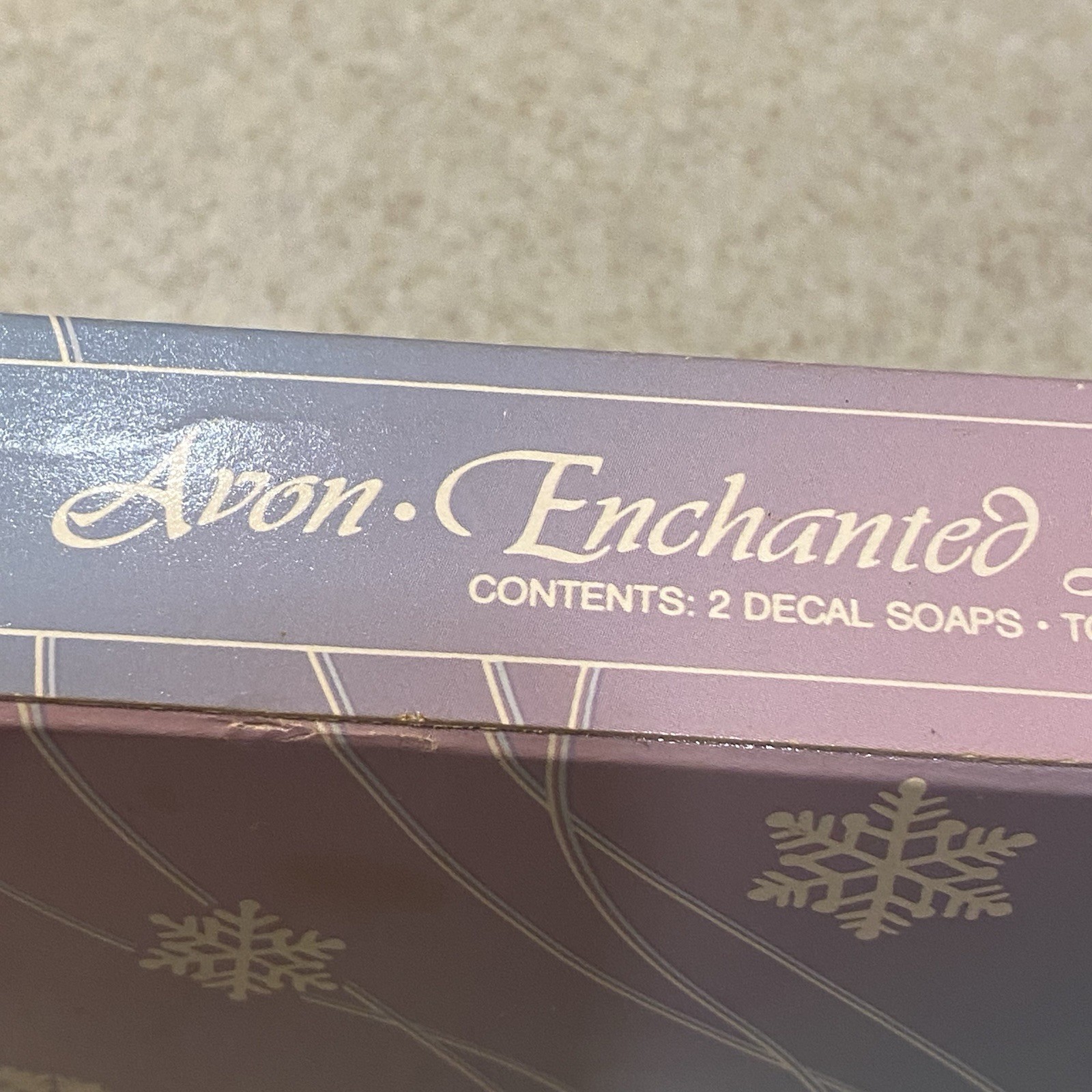 NOS VTG Avon Enchanted Land Decorative Bar Soap Fairies Fairy Decal Original Box