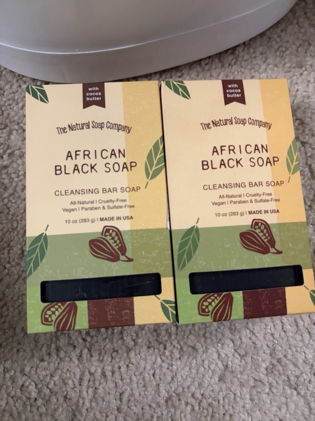 2xThe Natural Soap Company African Black All Natural Bar Soap Vegan Cruelty Free