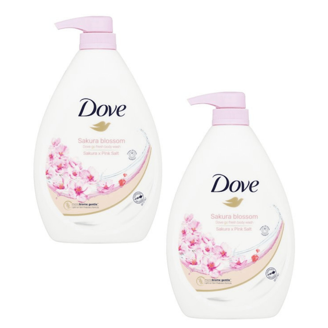 Dove Body Wash Sakura Blossom X Pink Salt 33.8oz/1LT – Pack of 2