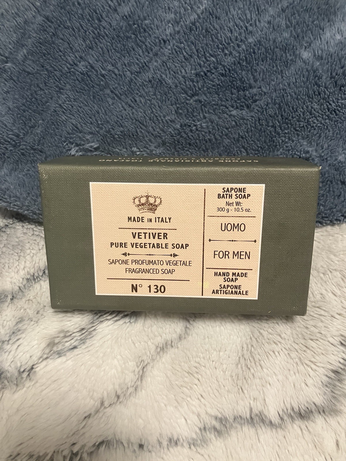 VETIVER Pure Vegetable Soap – Italian Sapone Bath Soap NEW SEALED