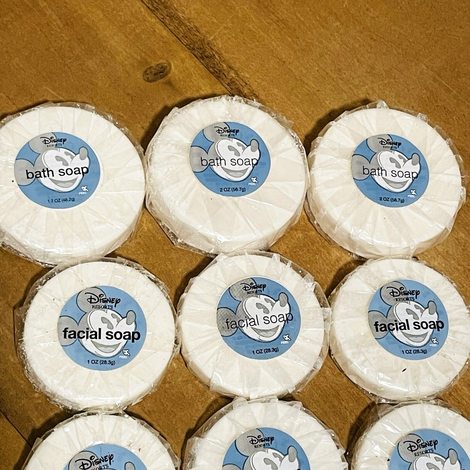 Walt Disney Resorts Bath & Facial Soap Mickey Lot of 11 Bars H2O 2oz 1oz Cakes