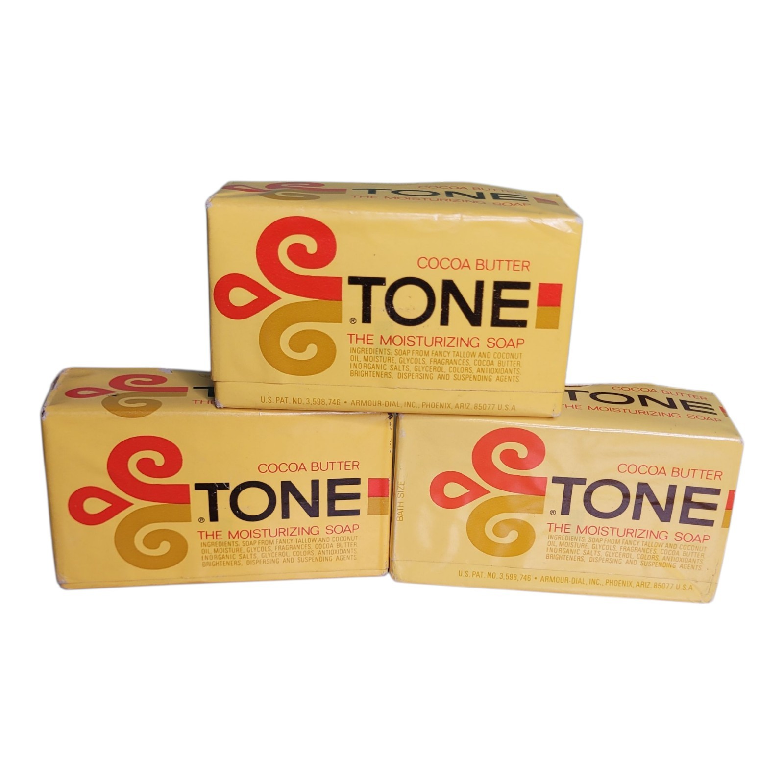 VTG Tone with Cocoa Butter Moisturizing Skin Care Bar Soap 4.75oz NOS Bundle x3