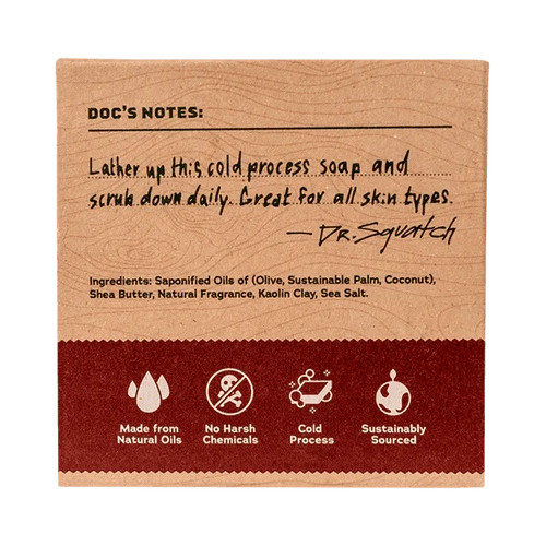 Dr. Squatch Bay Rum Natural Bar Soap 5 oz (Pack of 3)