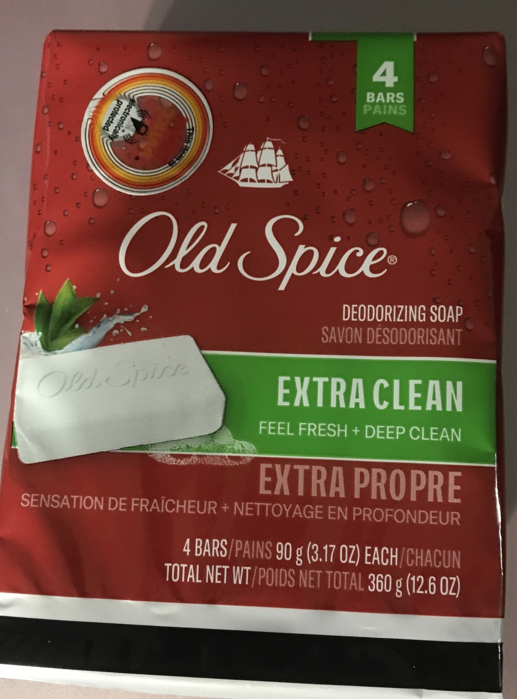 Old Spice Deodorizing Bar Soap 4-Pack 3.17oz Fresh Clean