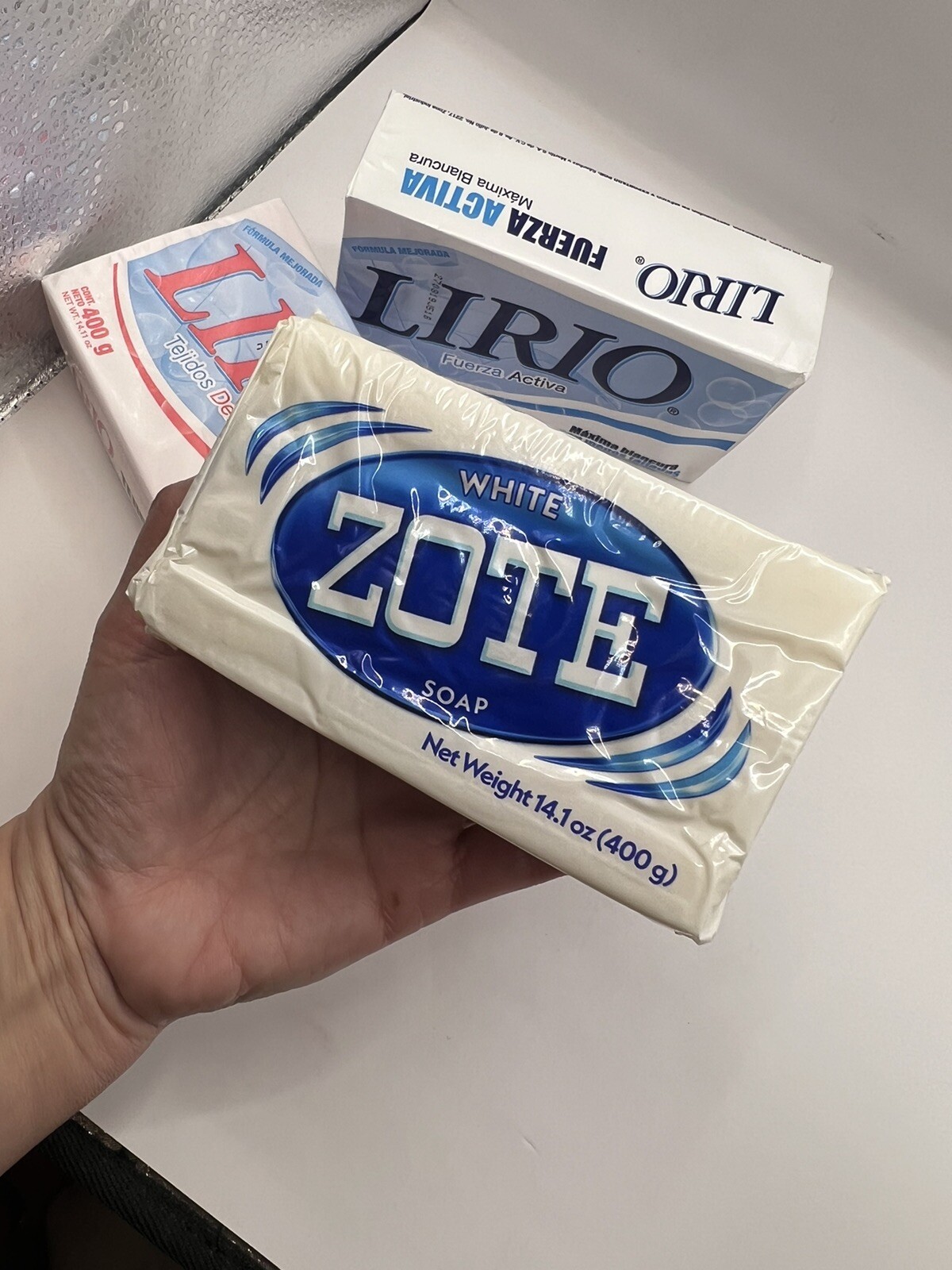 ZOTE&LIRIO PINK&WHITE Laundry Soap Washing Clothes 14.1oz/14.11 3 BARS SET