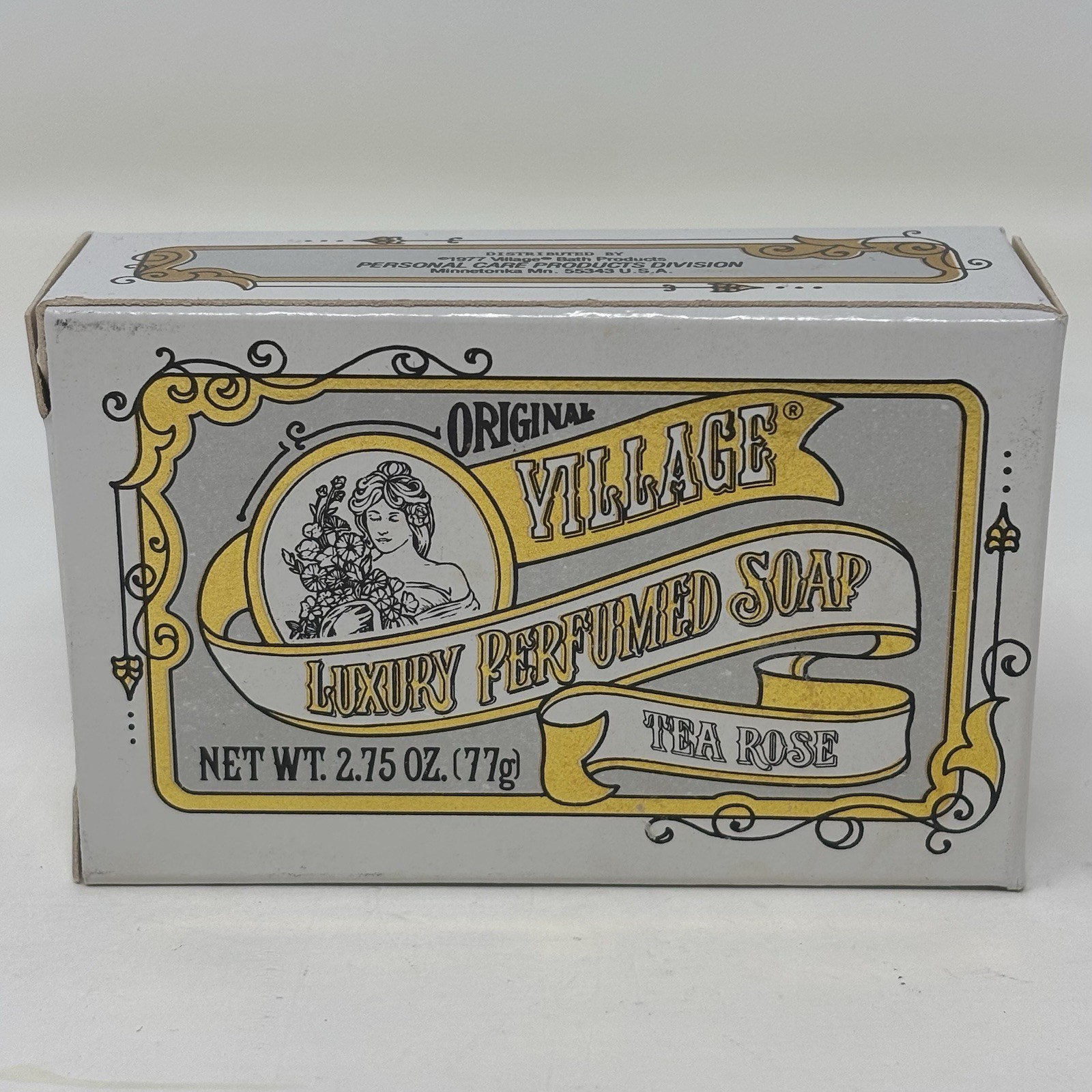VTG Bar Soap 1977 Village Bath Products Tea Rose Luxury Perfumed 2.75 oz New