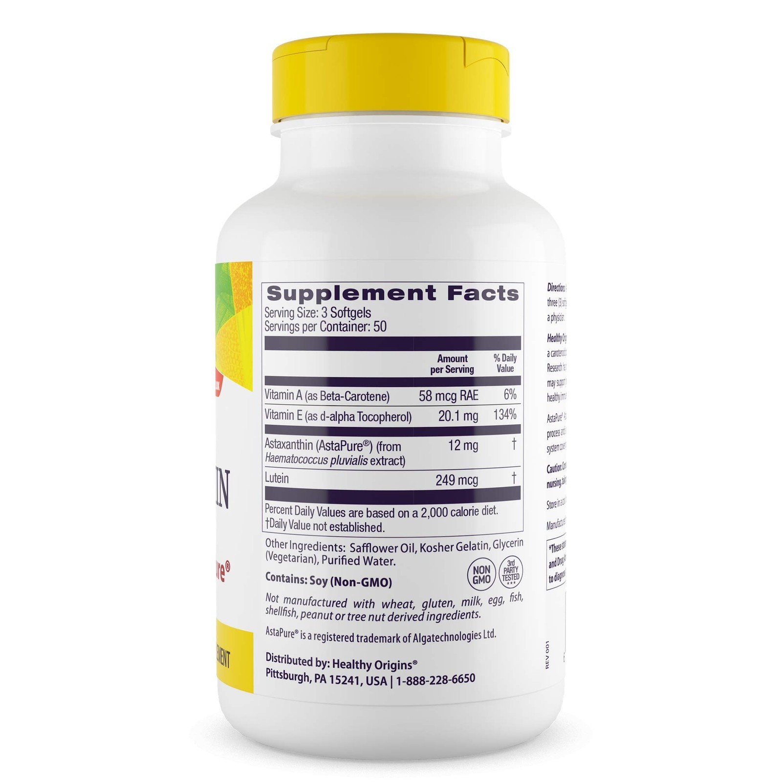 Healthy Origins Astaxanthin 4 mg, 150 150 Count (Pack of 1), No Color