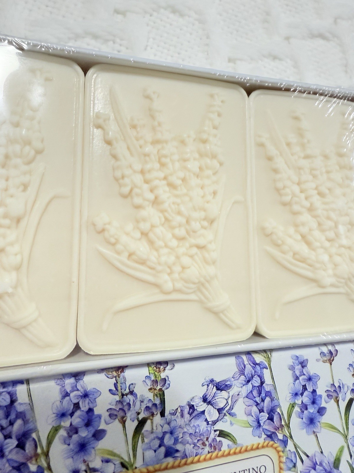 Saponificio Artigianale LAVENDER Scented Soaps 3 x 4.40 oz New Tuscany -Italy