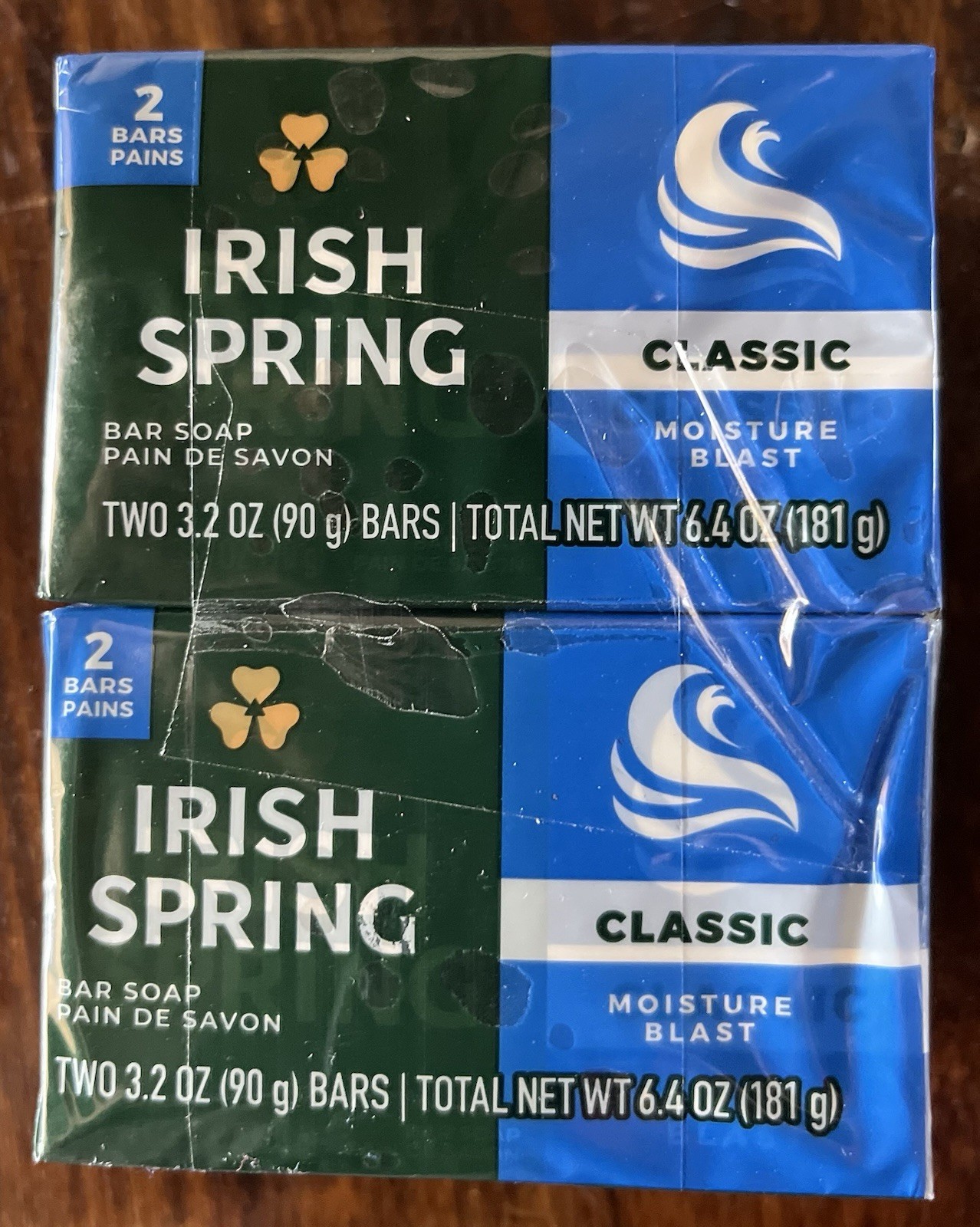 Irish Spring Soap Bars Moisture Blast Pack of Four (3.2 Oz Each)