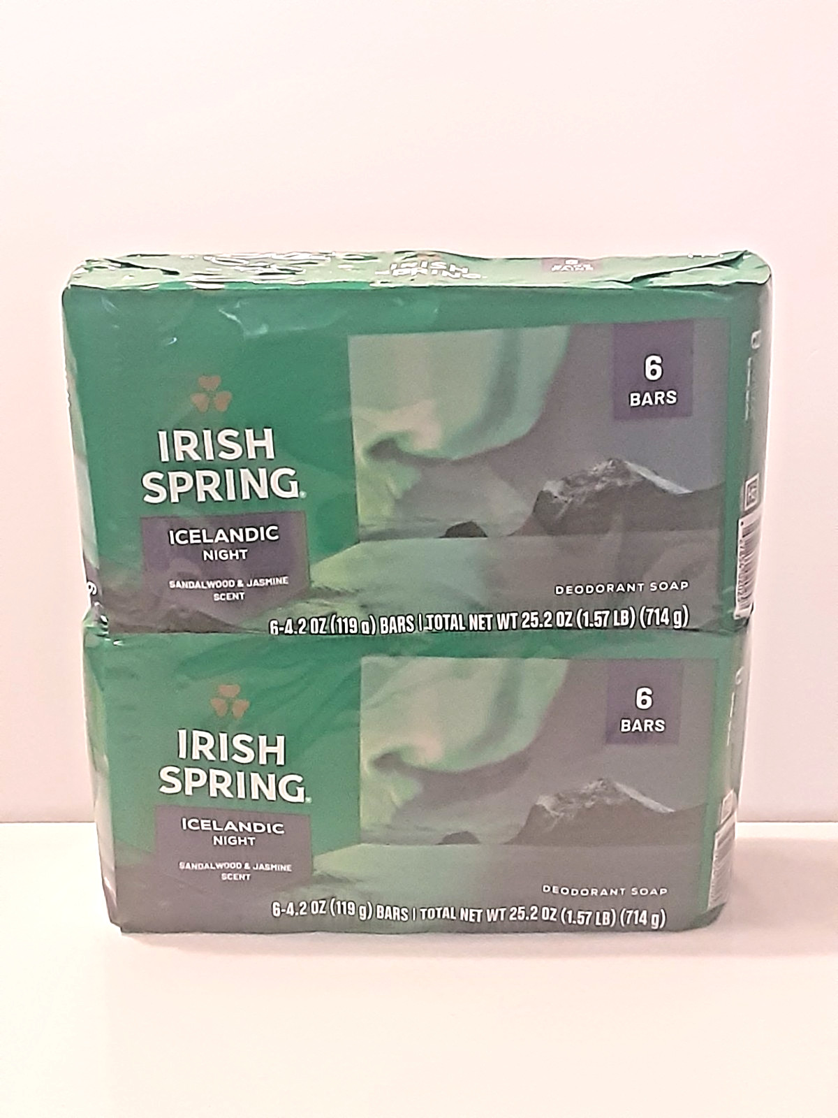 Lot of Two 6 Count Packs of Irish Spring Icelandic Night Bar Soap