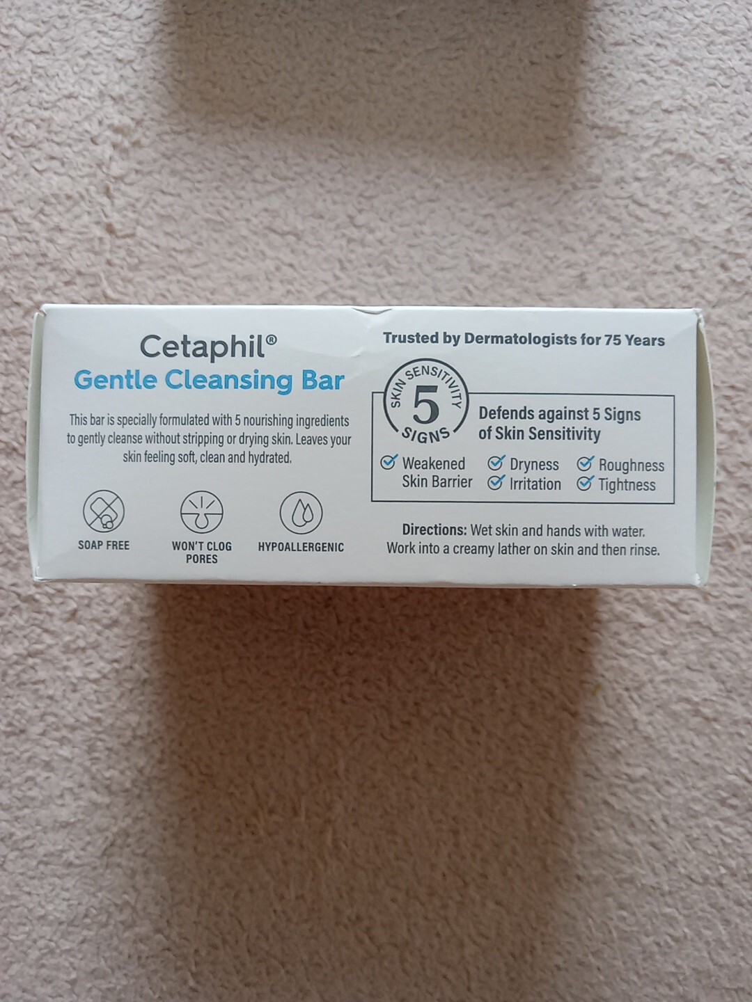 3 Cetaphil Gentle Cleansing Bar Soap Dry to Normal, Sensitive Skin 4.5 Oz Each