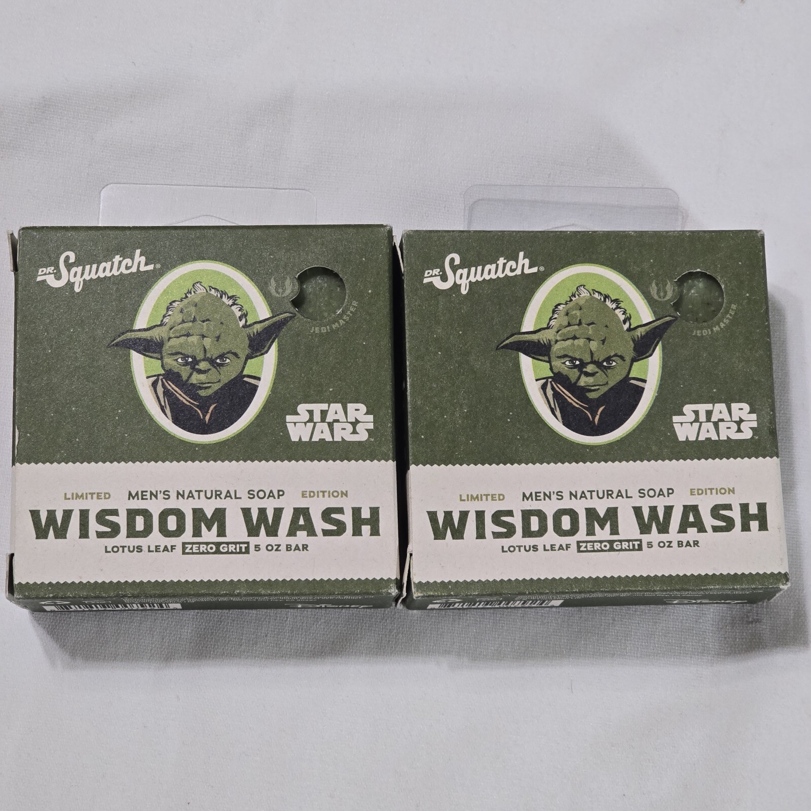 Dr. Squatch Star Wars Mandalorian Wisdom Wash Soap 5oz Yoda Limited Lot Of 2