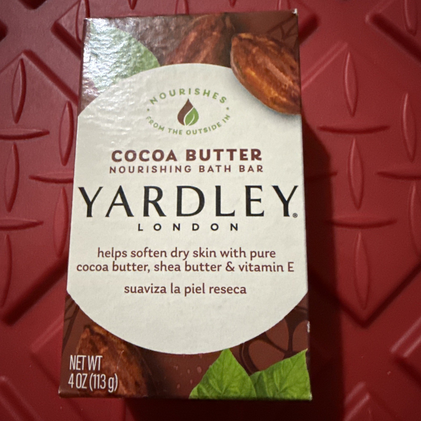 Yardley Cocoa Butter Moisturizing Bath Soap Bar 4 Ounce Nourishing Cleanser