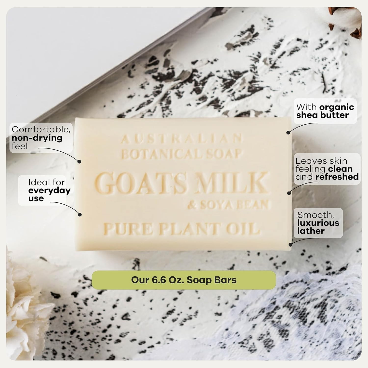 Gentle Cleansing 8-Soap Variety Pack – Goat Milk, Charcoal, Aloe, 6.6 oz Bars