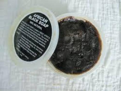 African Black Soap Natural 16 oz. in Plastic Container