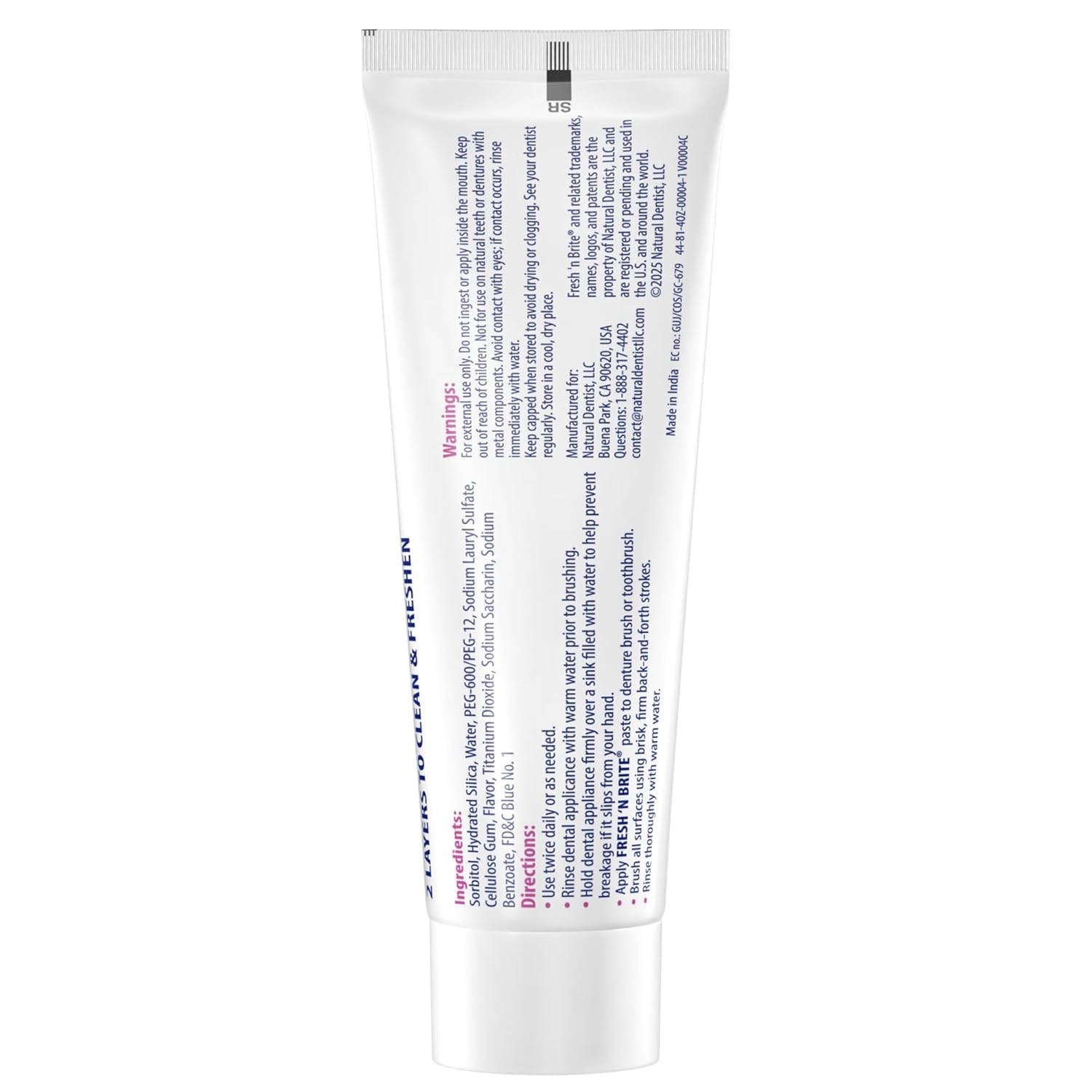 Fresh ‘N Brite Denture Cleaning Paste, 3.80 Ounce