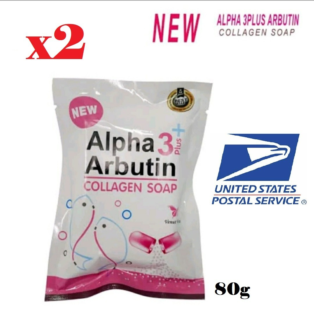 2 Soap Alpha Arbutin 3Plus Skin Collagen Facial Radiance Nourish Body Vitamin AA