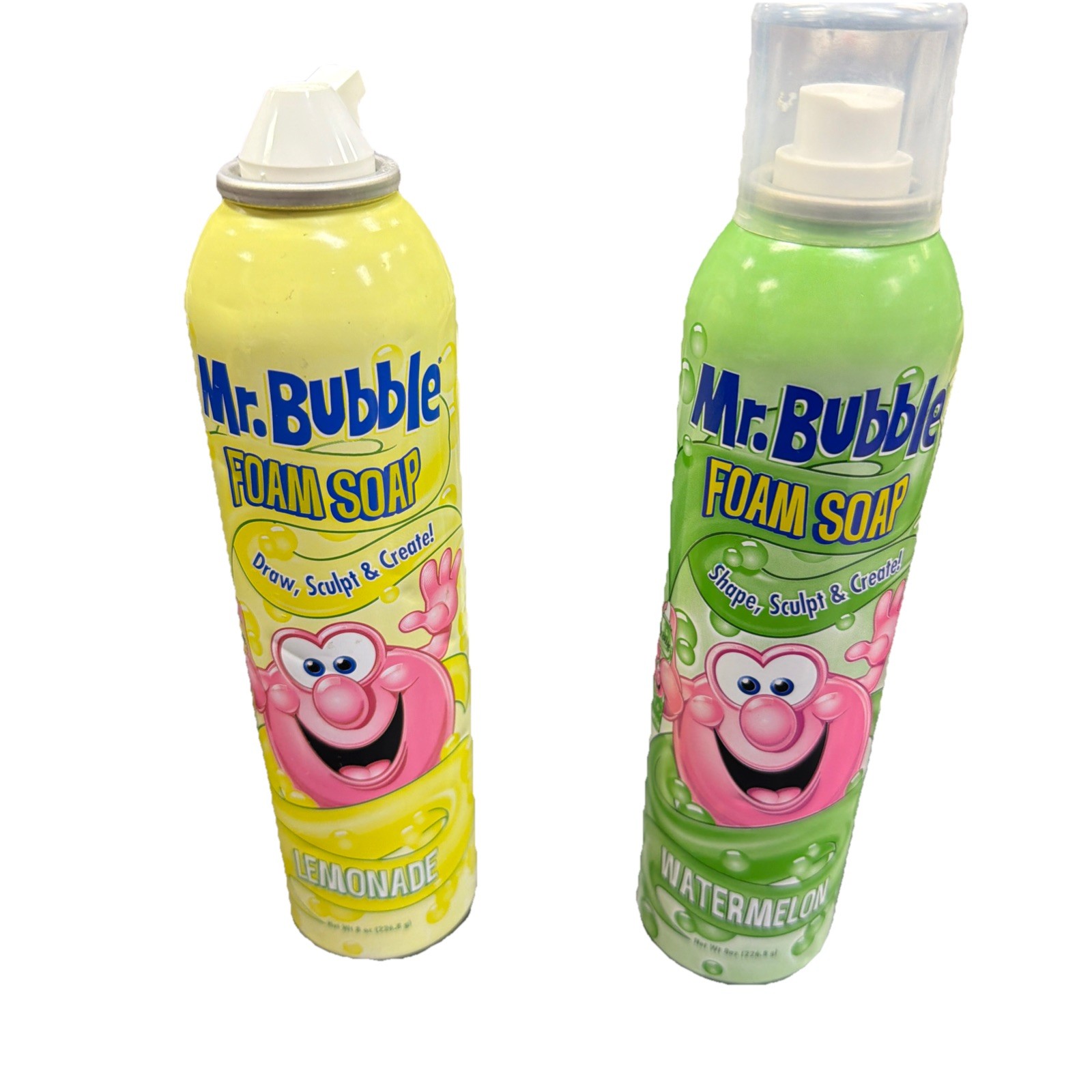 MR BUBBLE ORIGINAL Foam Soap Lemonade And Watermelon 8 Ounce Each No Cap
