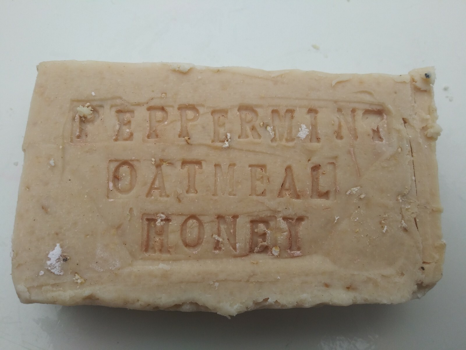 10 BARS PEPPERMINT OAT & HONEY GOAT MILK SOAP ESSENTIAL OIL HAPPY GOAT CREAMERY