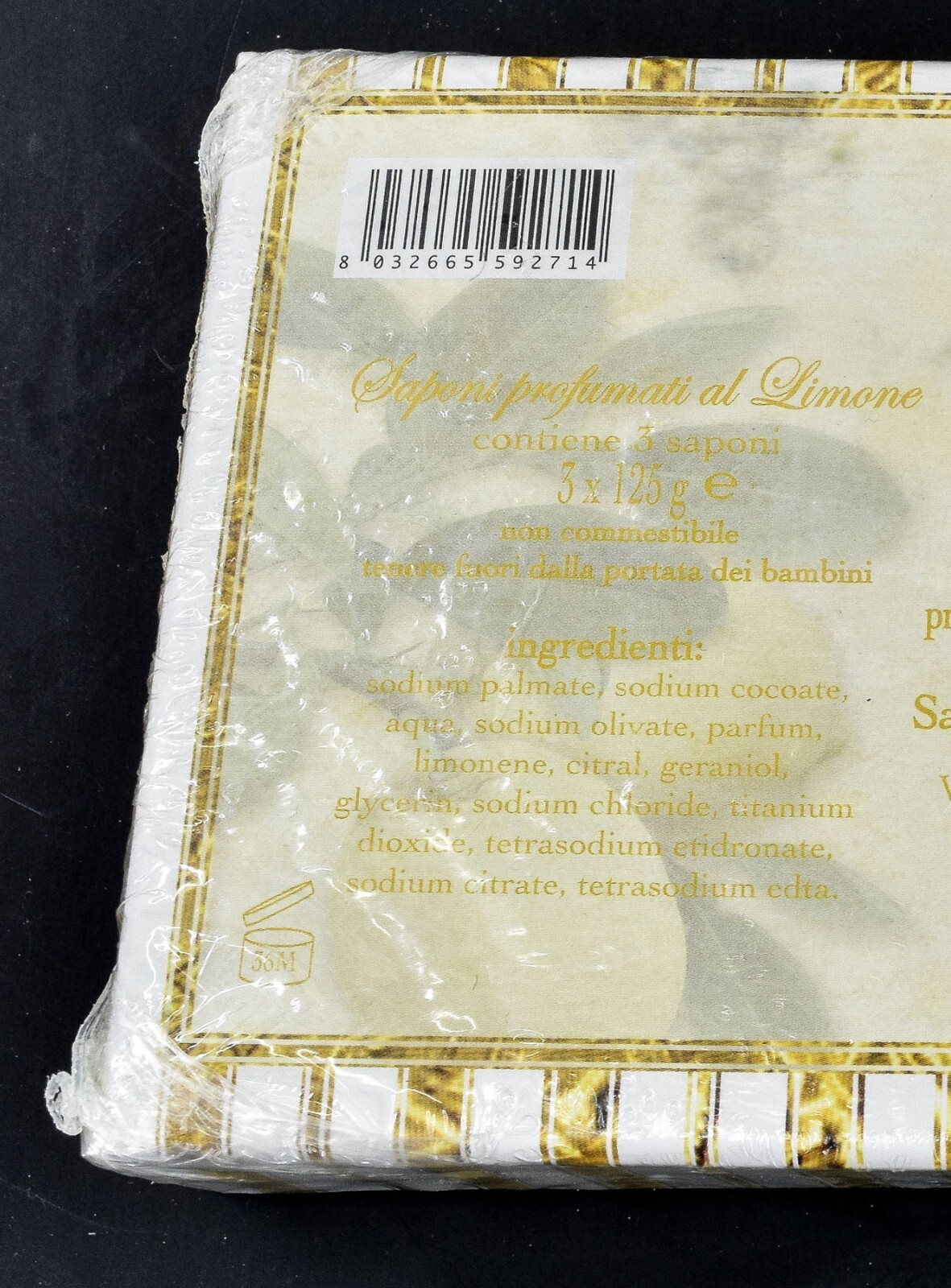 Saponificio Artigianale Fiorentino Lemon Soaps 3 Bars 4.40 Ounces Each