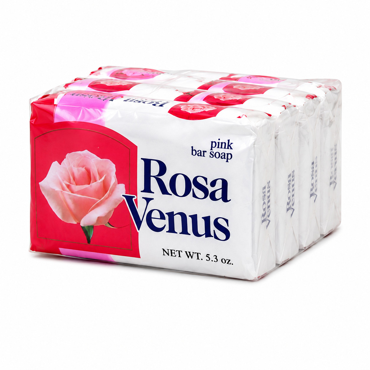 Rosa Venus Paquete de jabón en barra rosa, paquete de 6 barras Rosa Venus Jabón