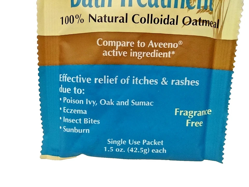 2x RELIEF SOOTHING OATMEAL BATH TREATMENT Fragrance Free ComparAveeno natural