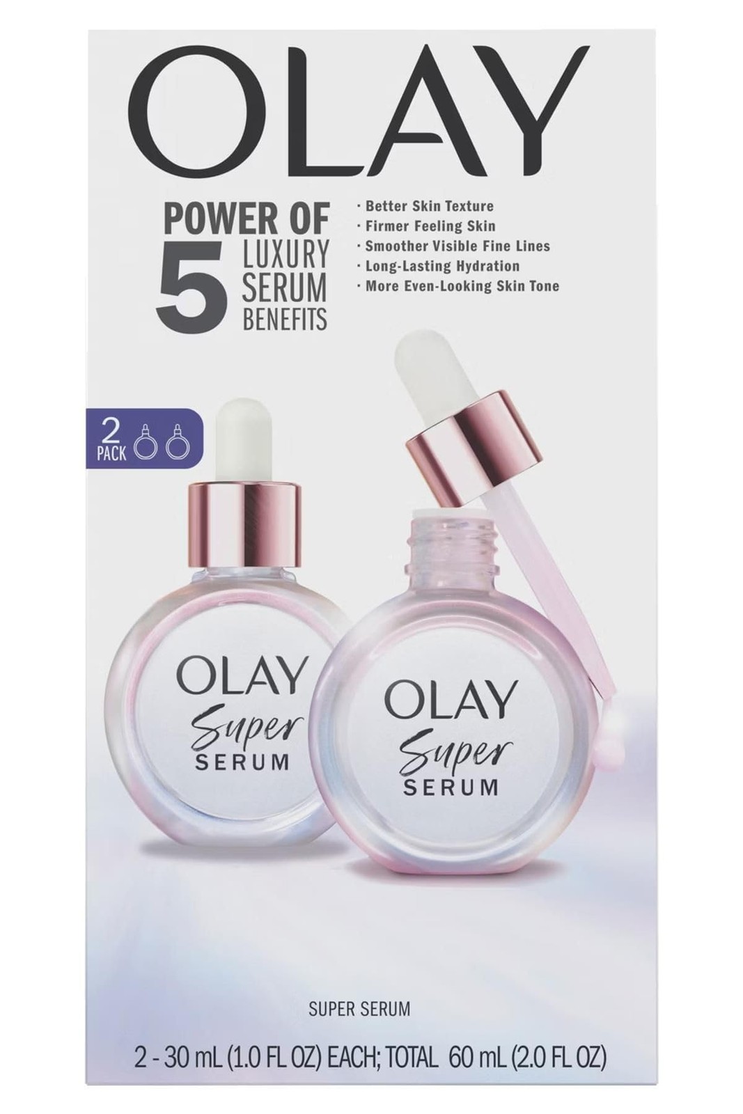 Olay Super Serum Pack Of 2 05 Oz 5 Benefits Anti Aging Hydration Skin Care