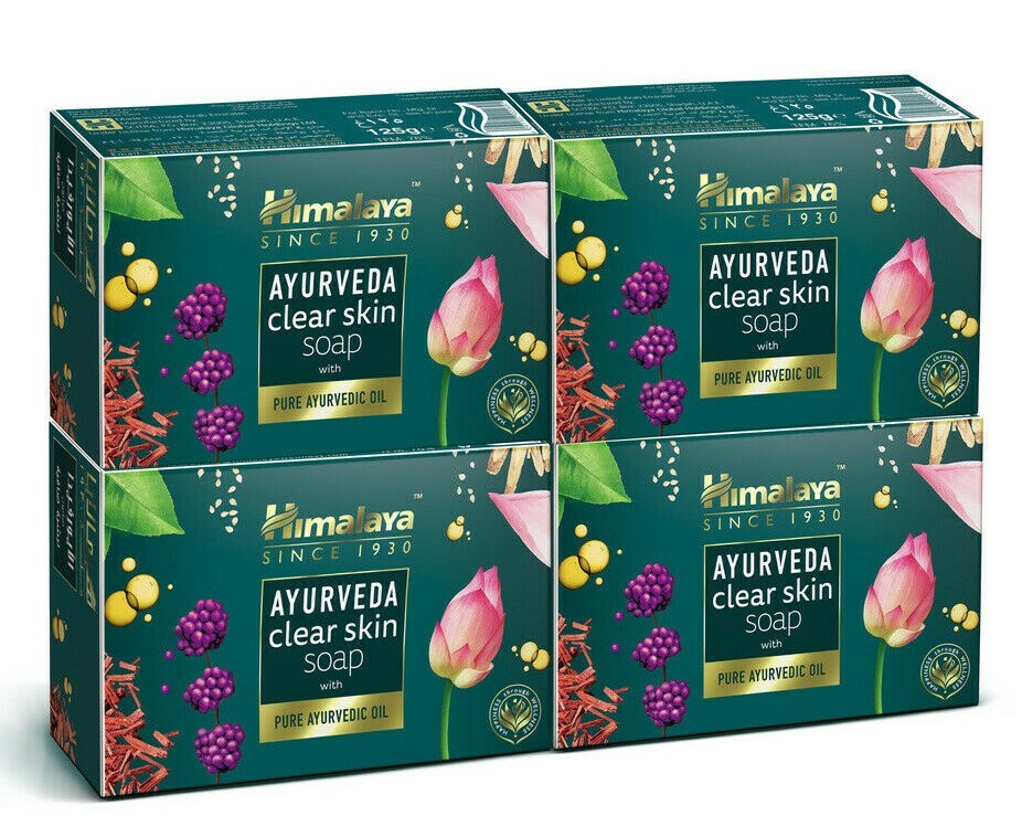 4 X Himalaya Herbals AYURVEDA clear skin soap 75 gms with KANAKA Oil FREE SHIP