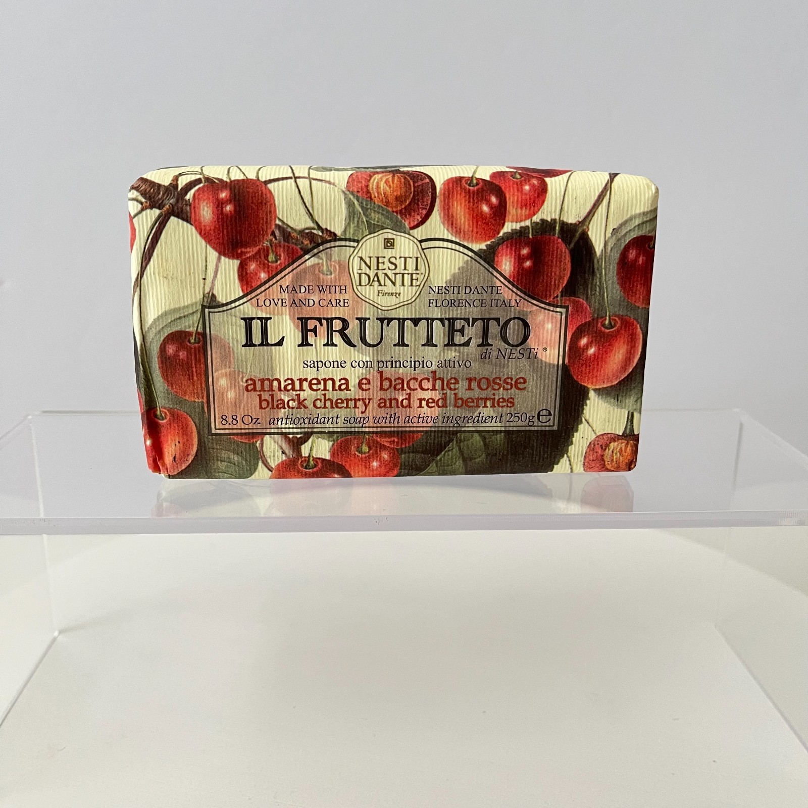 Nesti Dante Soap Bar IL Frutteto Antioxidant Black Cherry & Red Berries 8.8oz
