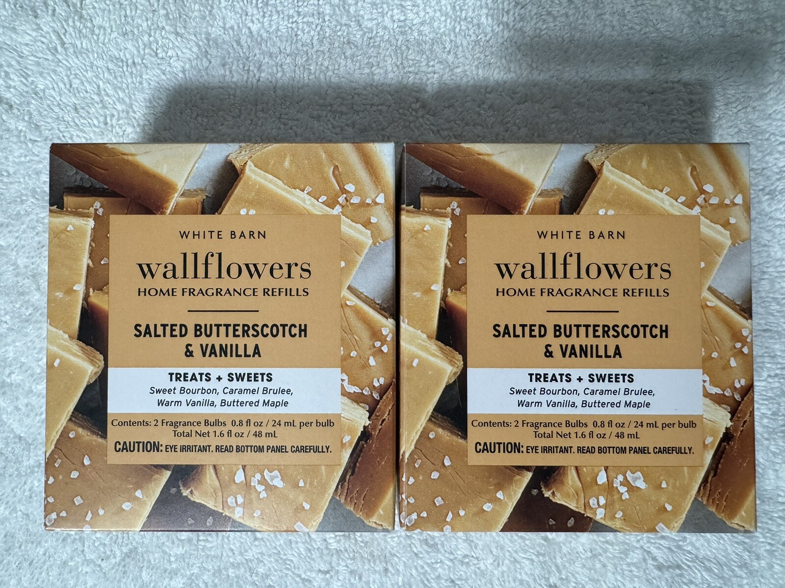 Bath & Body Works Wallflowers Refill Plug-In Lot 4 SALTED BUTTERSCOTCH & VANILLA