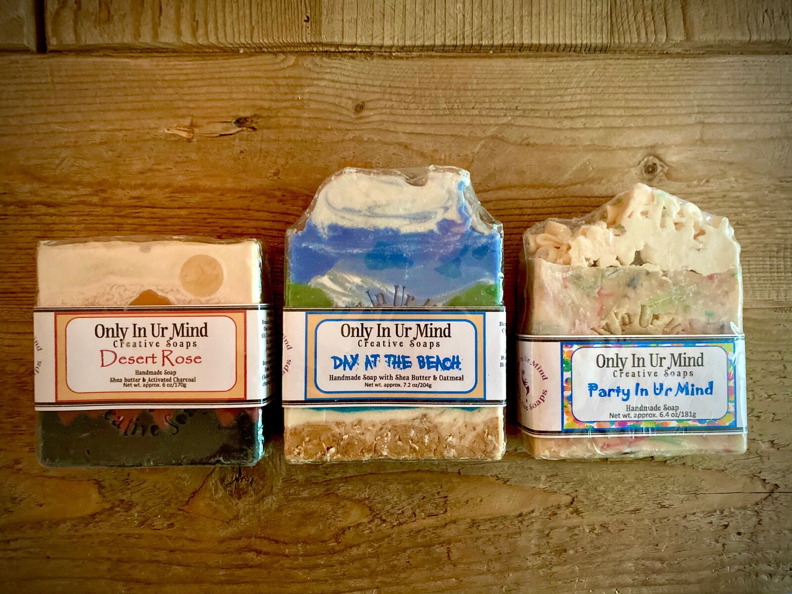 Lot of 3 Only In Ur Mind Creative soap bars Desert Rose Day at the Beach FREE SH