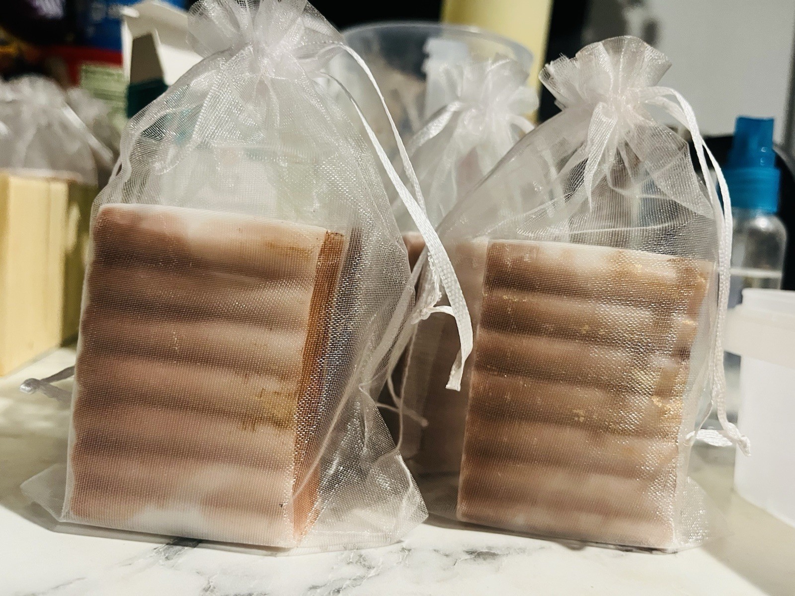 Homemade Caramel macchiato Body Bar Soap Brown White for Body and Hands