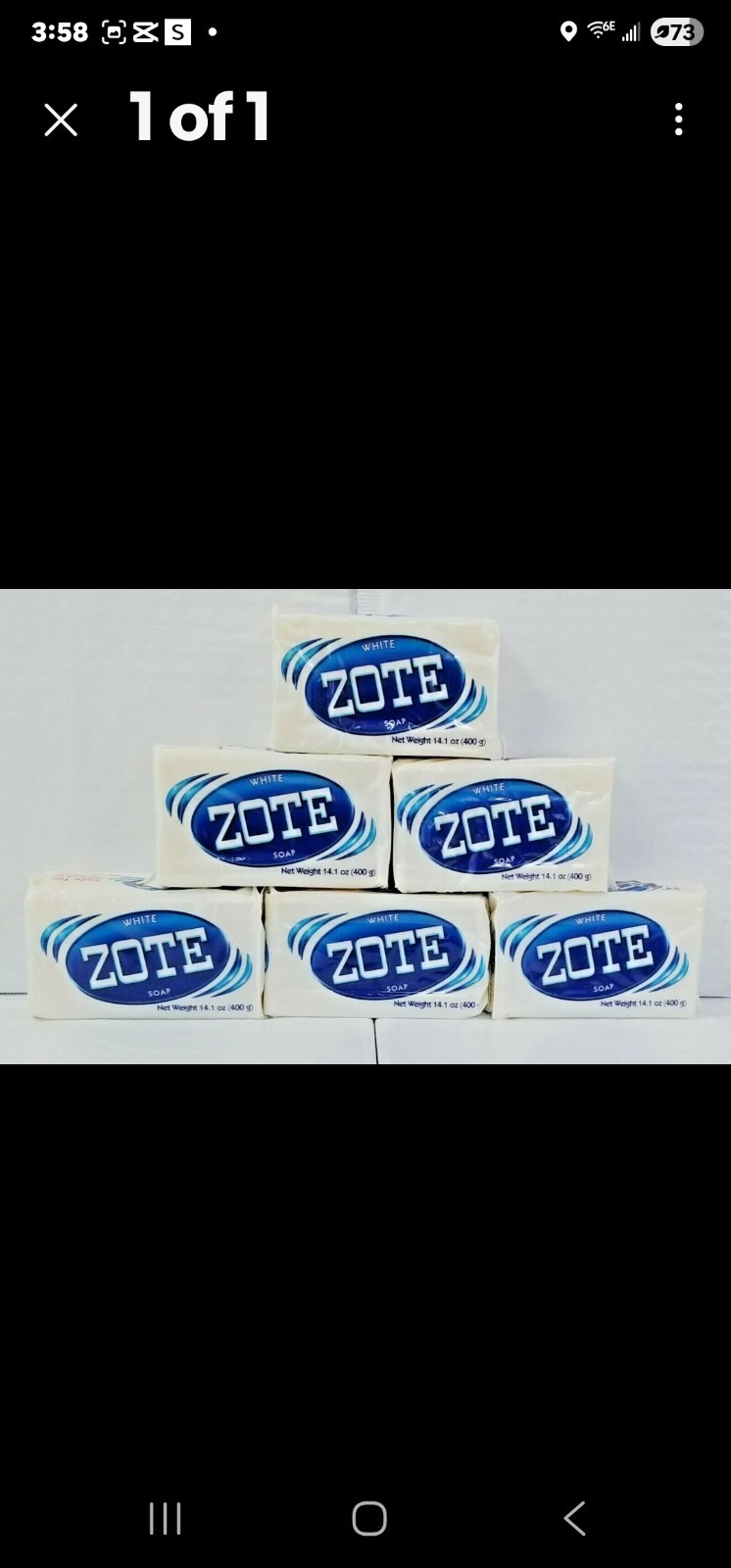 ZOTE Laundry Soap Washing Clothes 7oz Bars. Home Detergent Jabon Blanco (6 Pack)