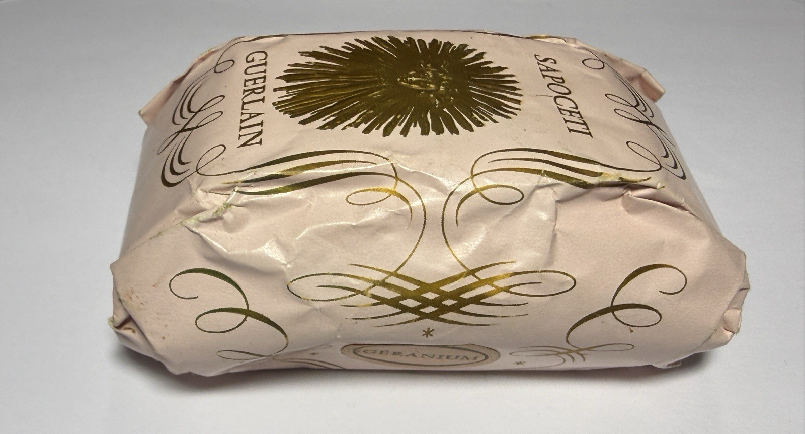Guerlain Geranium Soap Sapoceti Bar Perfumed Vtg 1965