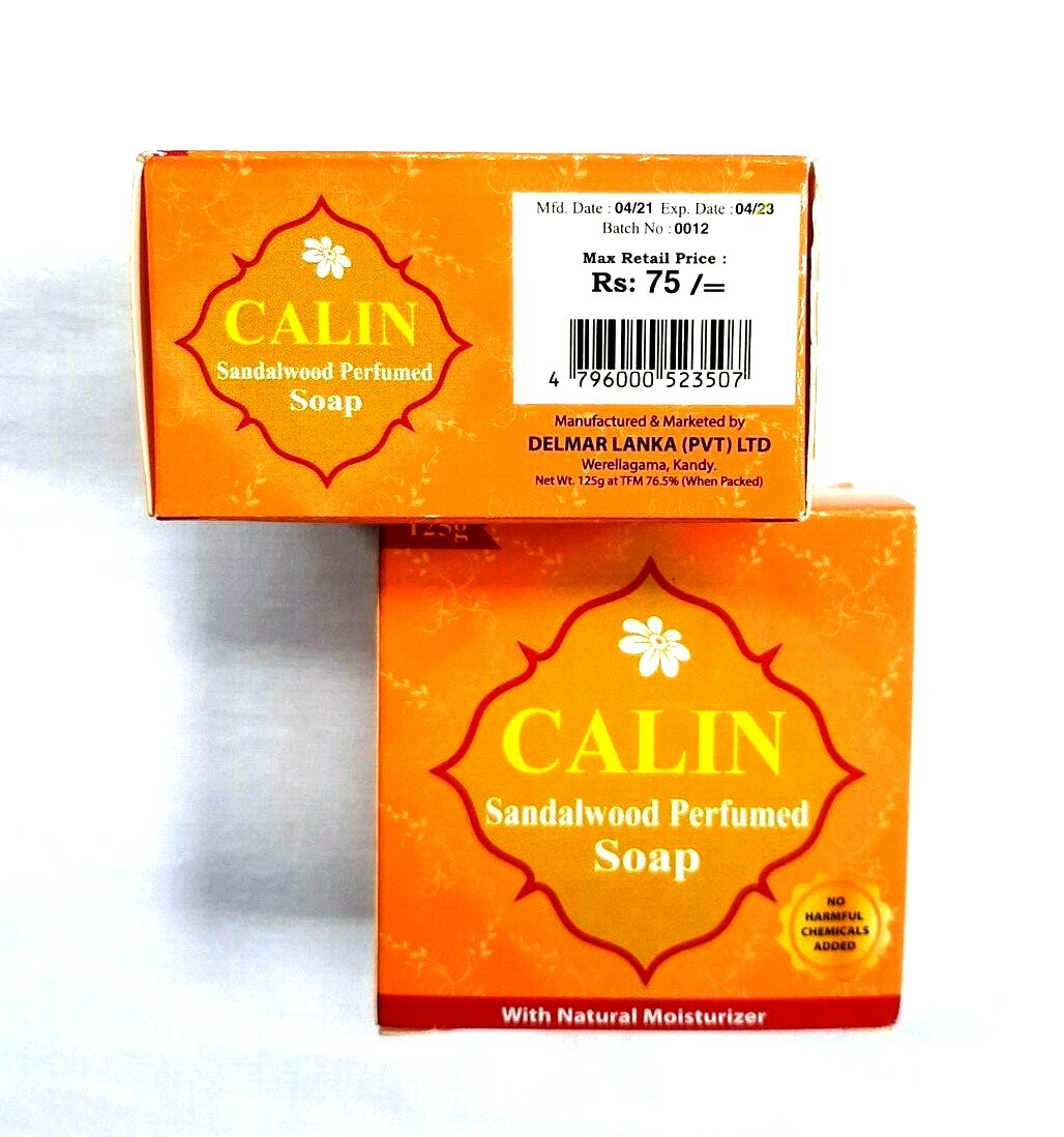 Calin Sandalwood Perfumed Soap 125g x 2pcs With Natural Moisturizer