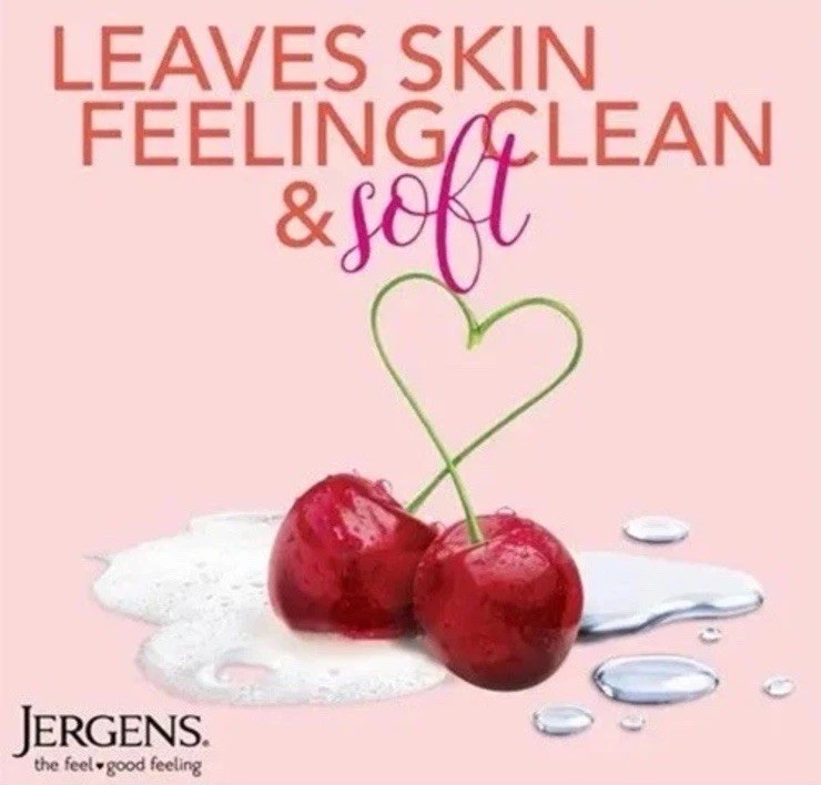 4 Packs (8 Bars Total) Jergens Cherry Almond Mild Soap Original Scent, Free Ship
