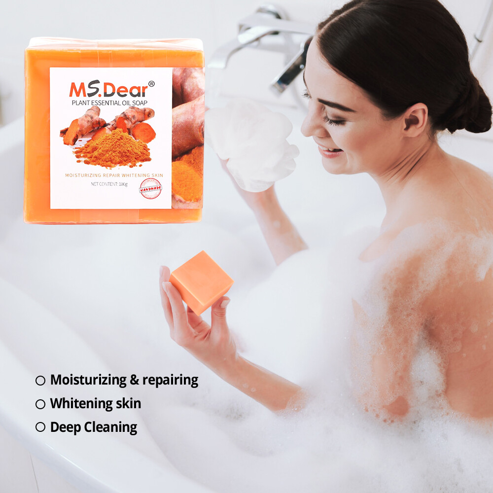 2 Pcs Tumeric Soap, Dark Spots , Skin Glow, Brighter Skin, Scars, All Skin types