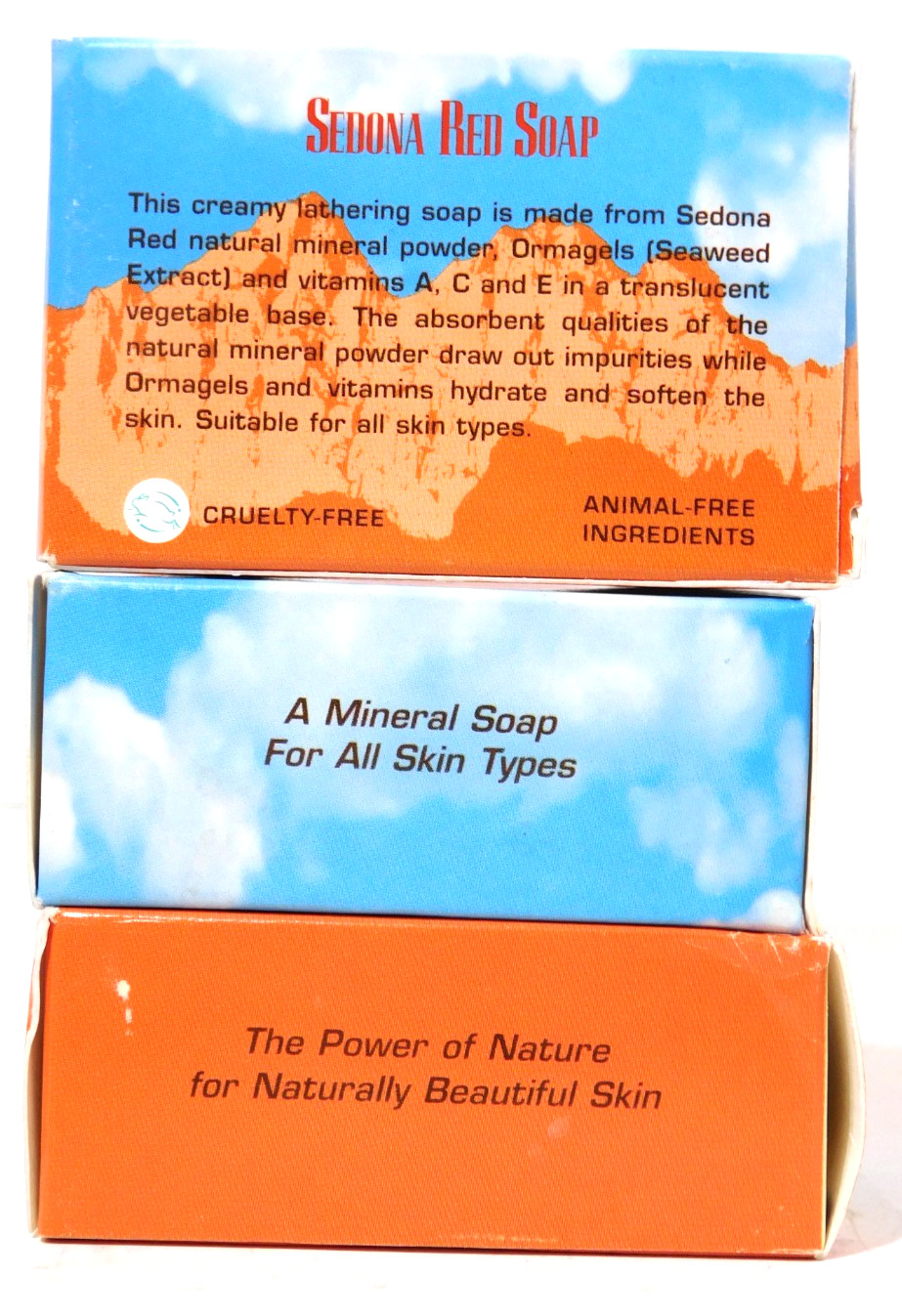 3 NOS Britton’s Sedona Spa Red Mineral Bar Soap Size 3.5 oz Therapy In the Rocks