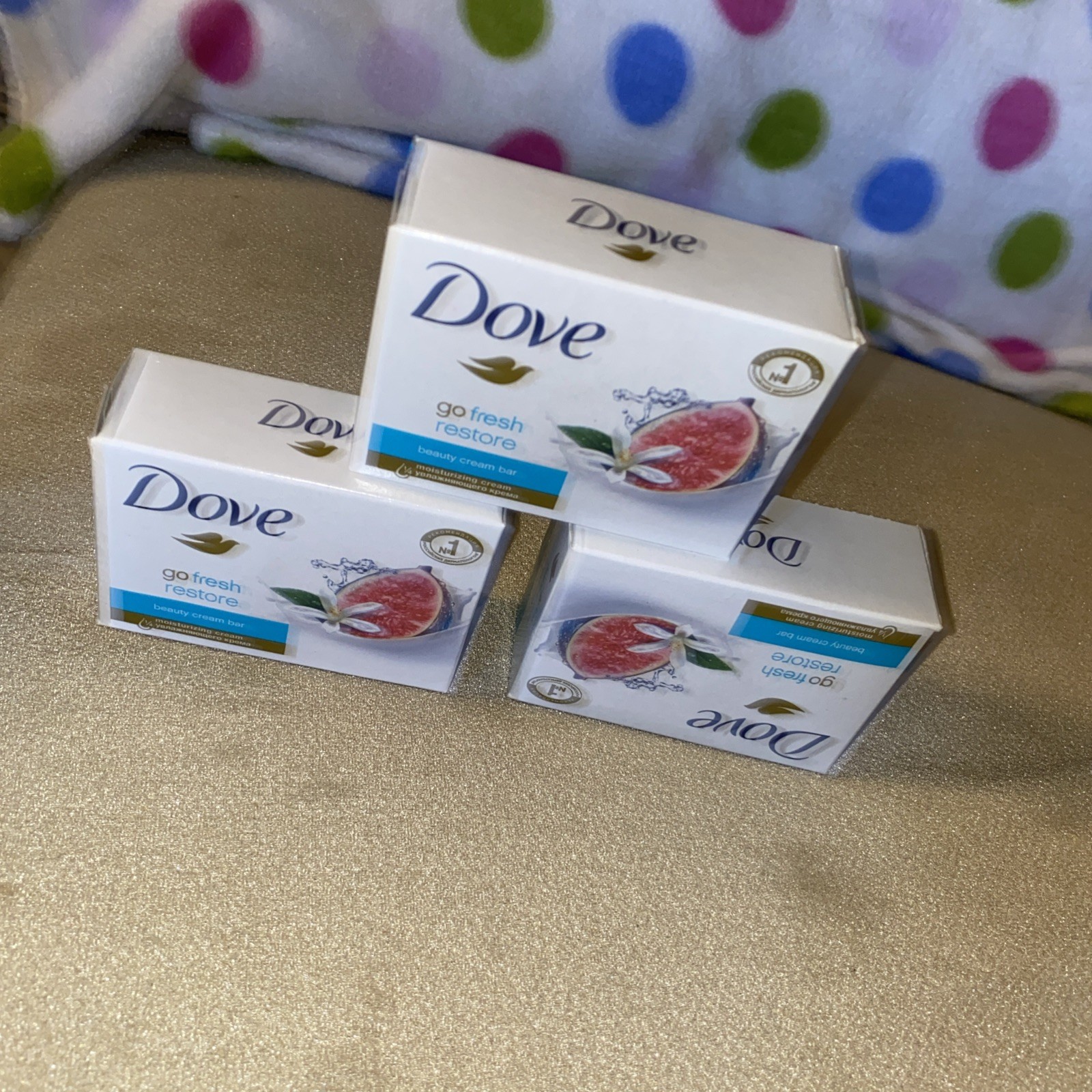 Dove Lot Of 3 Go Fresh Beauty Cream Bars Moisturizing pH-Balanced 3 Pack 4.75 Oz