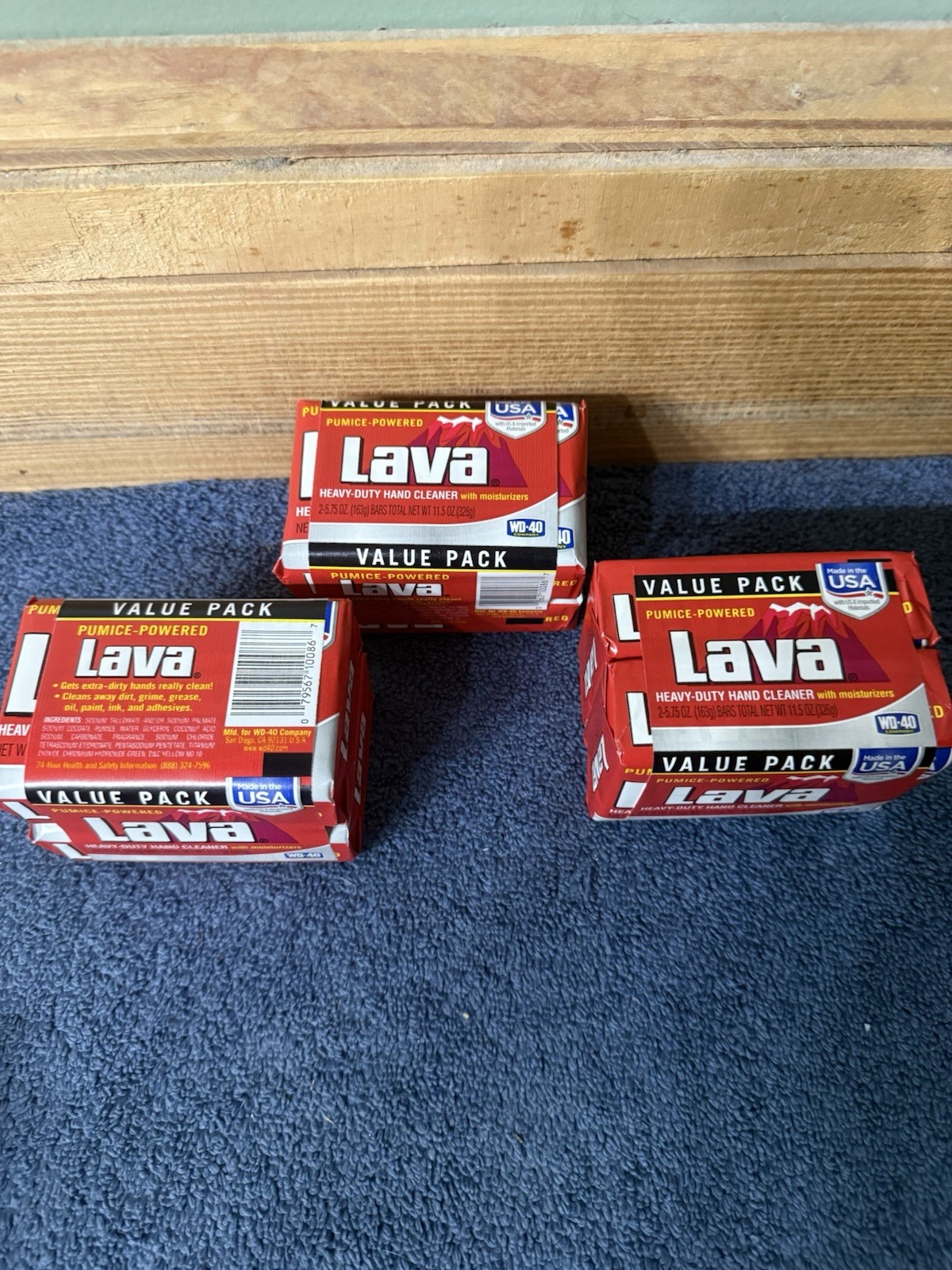 Lava Hand Soap 5.75 oz Bar Heavy Duty Pumice Powered Cleaner, WD40 . 6 Bars