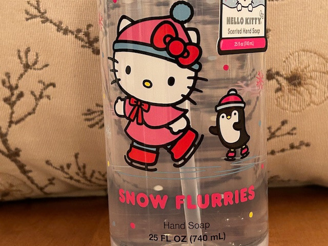Hello Kitty WINTER skater figure ICE SKATING gift skates Hand Soap 25 OZ Sanrio